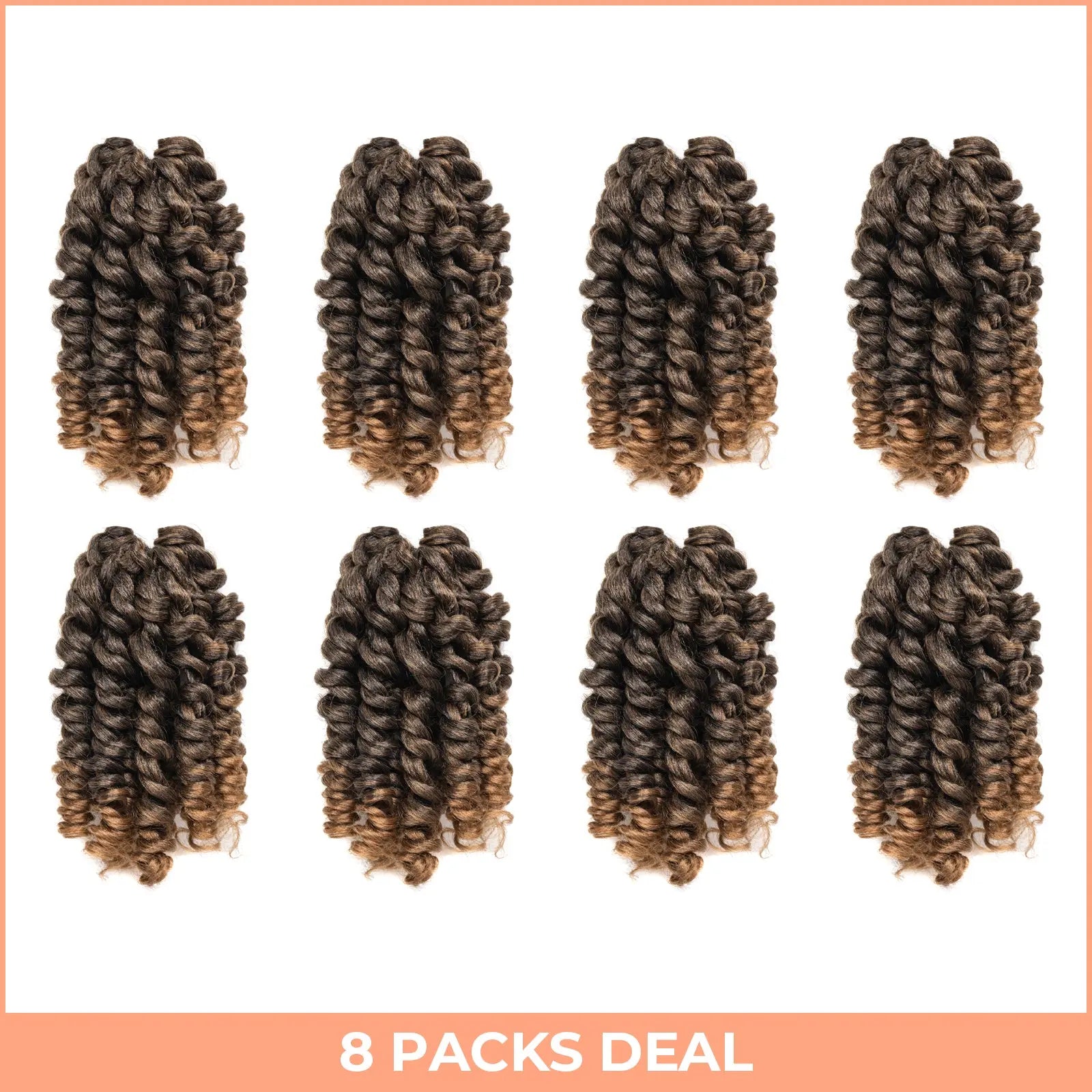 Clearance | Toyotress Wand Twist Crochet Hair | 10-12 Inch Natural Black Pre-twisted Jamaican Bounce Wand Twist Crochet Braids Synthetic Braiding Hair Extensions Toyotress